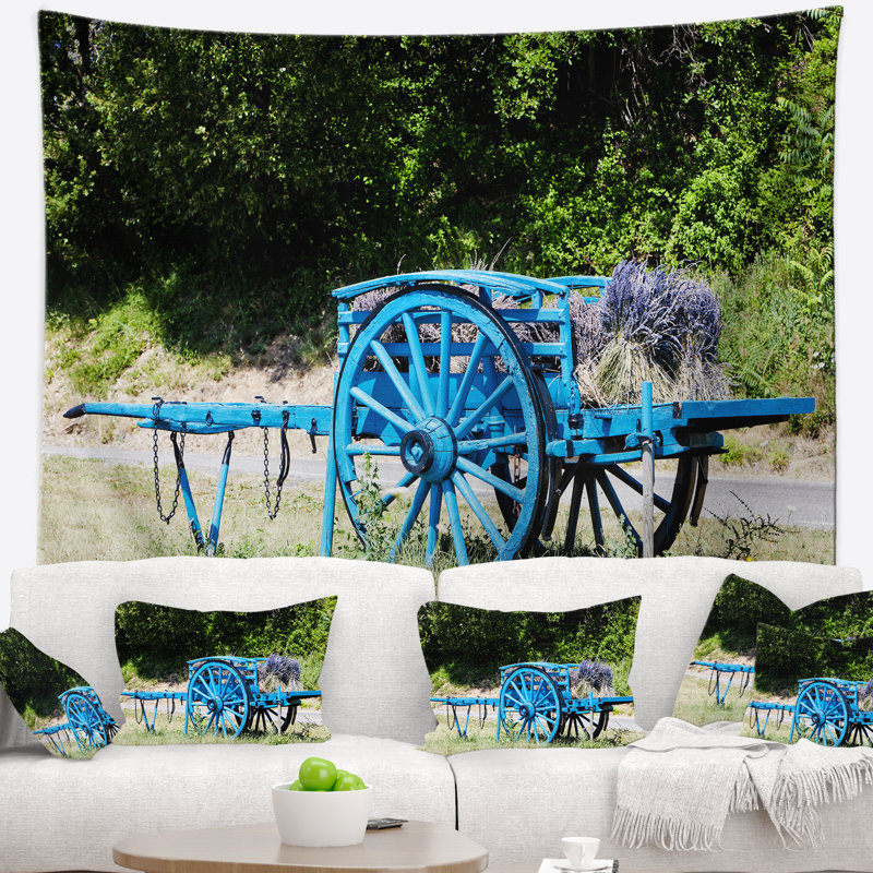 Panier avec lavande en france tapisserie, H 50 po x l 60 po