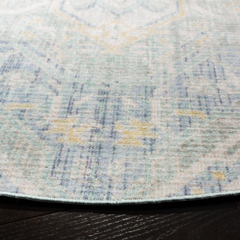 Chauncey Performance Oriental Rug, Round 6'