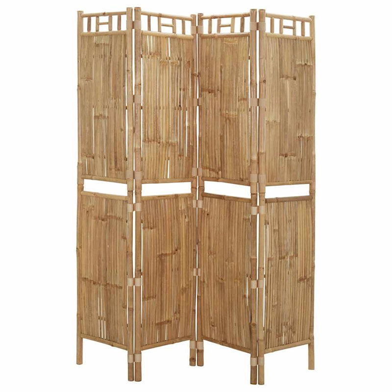 Paravent en bambou à 4 panneaux vidaXL 63 po x 70,9 po, H 70,9 po x l 63 po, 4