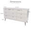 Daniza 3+3 Drawer Extra Wide Chest, white wax finish