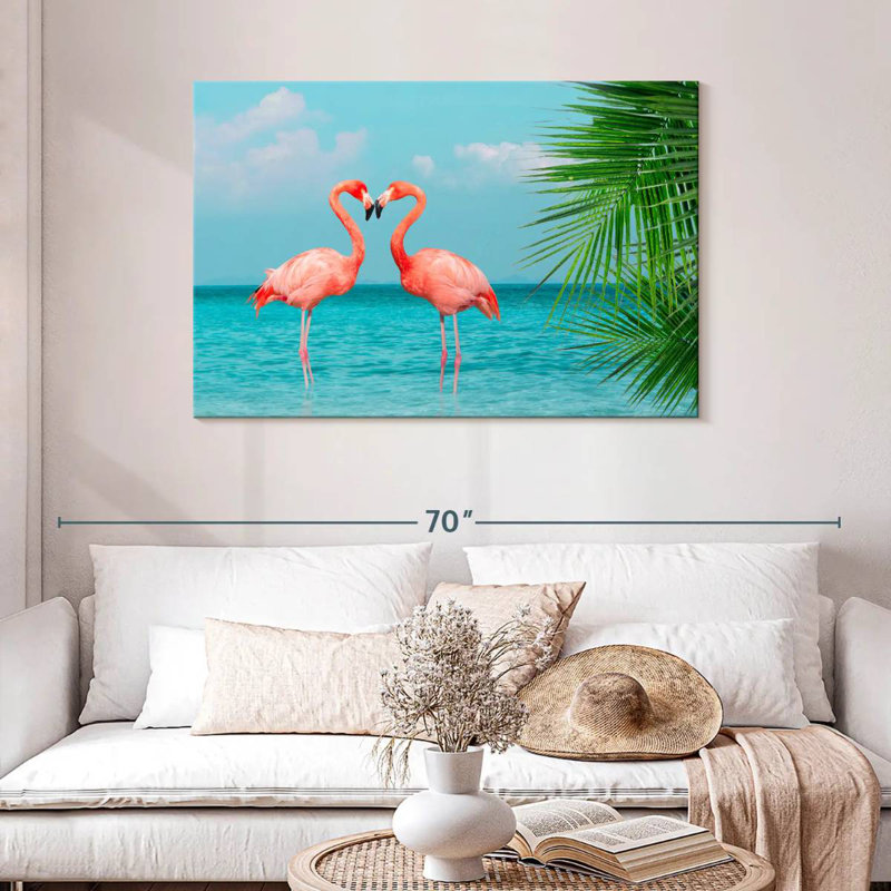 Brampt Blue Sea Flamingos