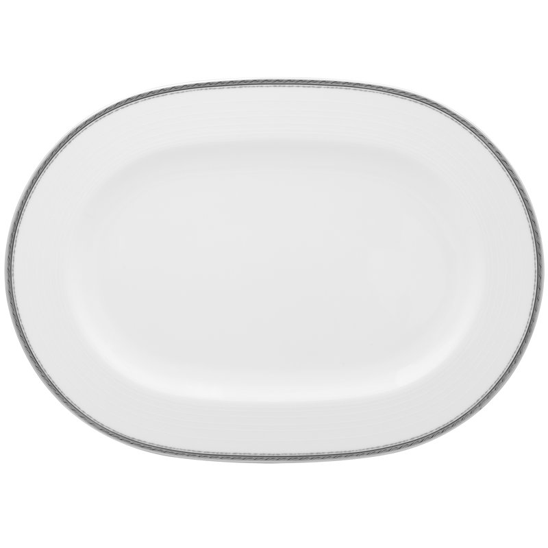 Plat ovale Noritake Whiteridge Platinum