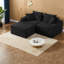 Canapés modulaires multifonctionnels en mousse noire, style moderne et confortable, parfaits pour les petits espaces