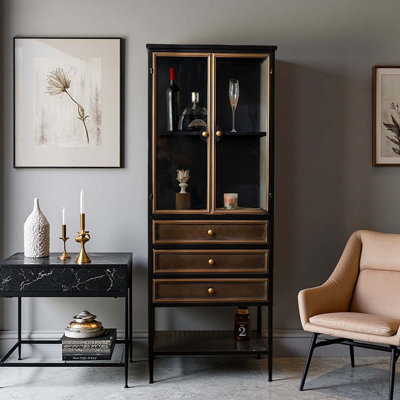 Iron Old Style Display Cabinet