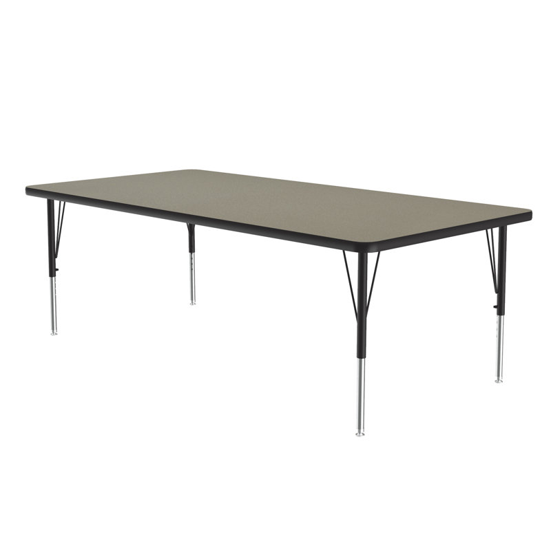 Table d'activité rectangulaire à hauteur ajustable, Sable Savannah, H 29 po x L 72 po x l 30 po