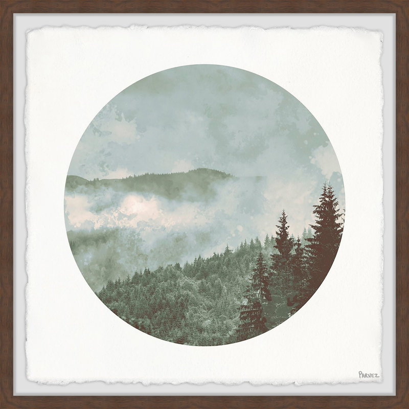 « round forest », impression encadrée, H 24 po x l 24 po x P 1,5 po