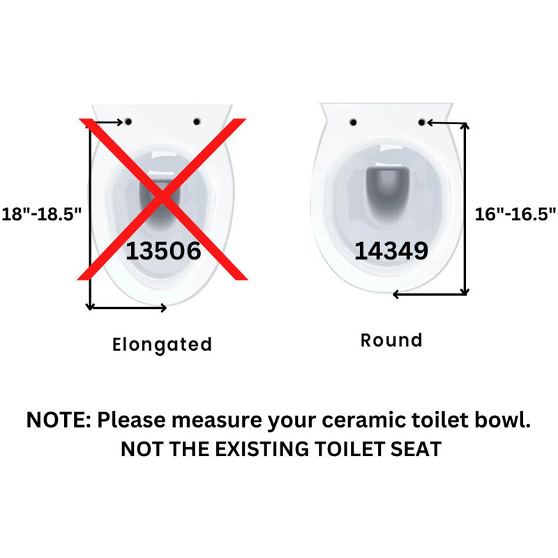 Siège de toilette rond à fermeture lente ez no