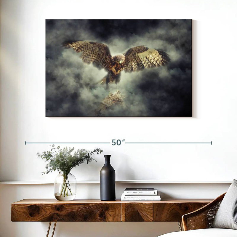 Crowle Smoky Bald Eagle, 26" H x 39" W