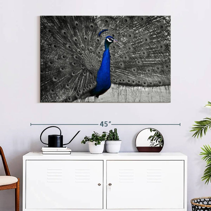 Brampt Peacock Pop, 26" H x 39" W