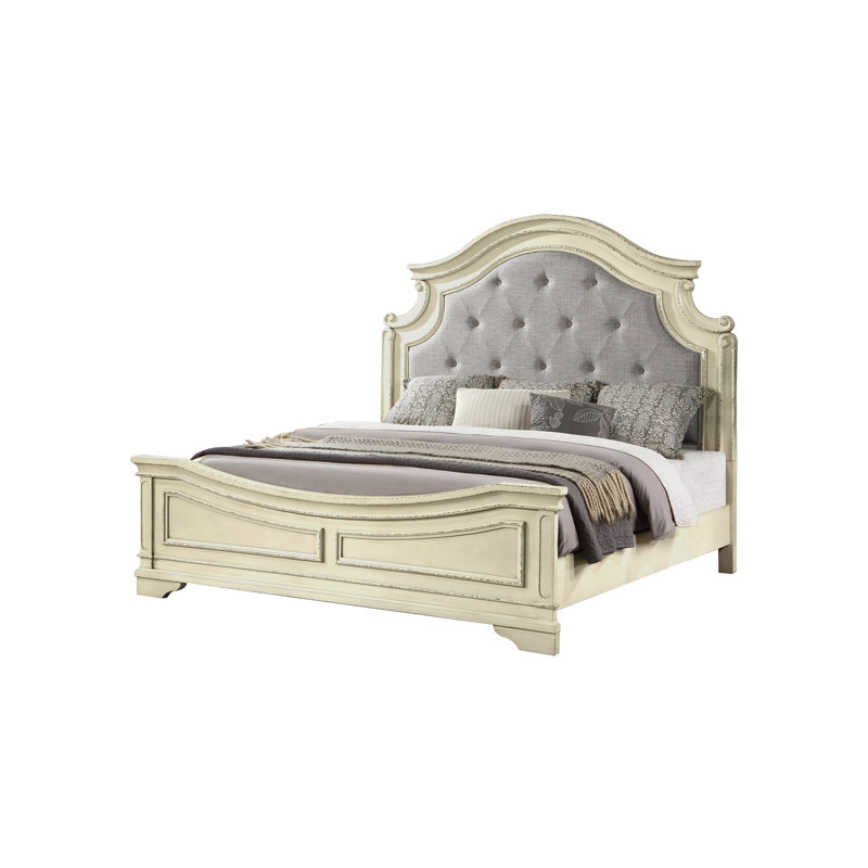 Ayden Bedroom Set, Queen, 4 Pieces: Bed, Nightstand, Dresser, Mirror