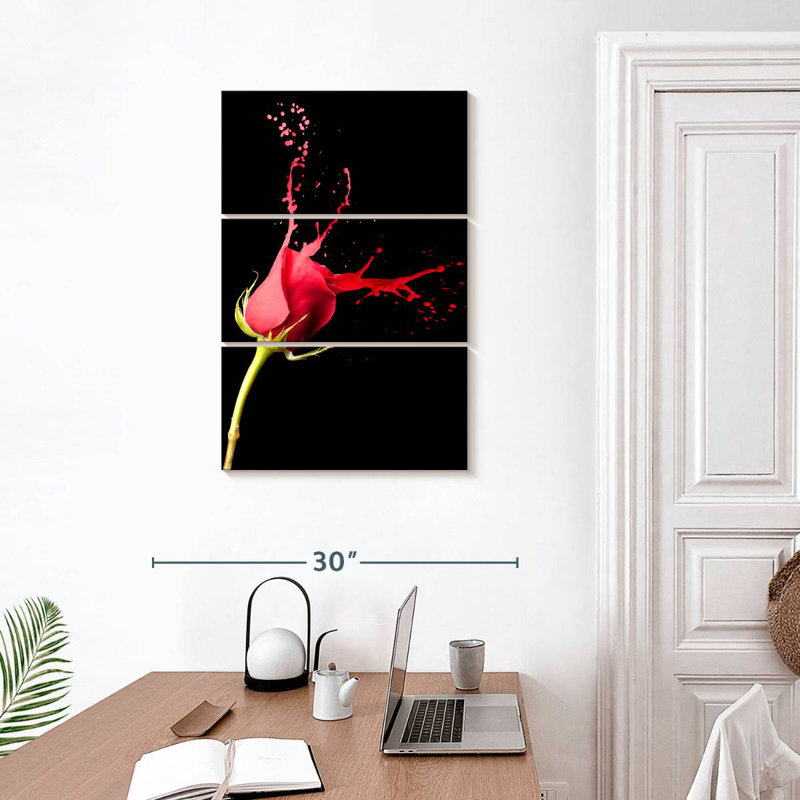 Harnek Red Rose Splash, H 32 po x l 20 po