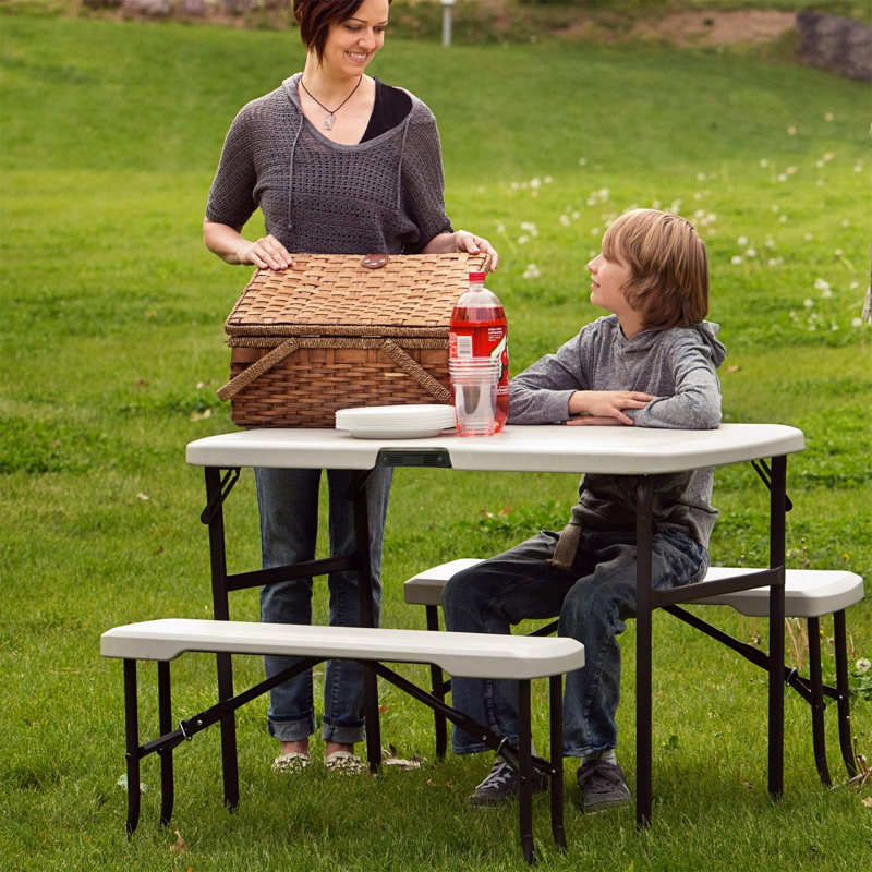 Atiyanna Rectangular Folding Outdoor Camping Table , 106.5cm cm W 61cm cm D