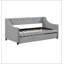 Lit de jour rembourré avec lit gigogne, cadre de lit en bois robuste avec bouton capitonné-1003318888-1003318891