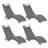 Aquawave Ergonomic In-Pool and Patio Chaise Lounges with Woodgrain Design and Anti-Drift Base (Set of 4)-2124343228