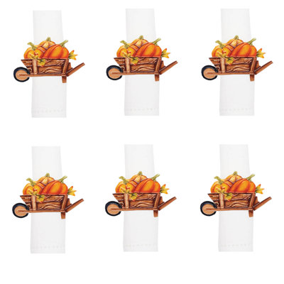Pumpkin Wheelbarrow Napkin Ring