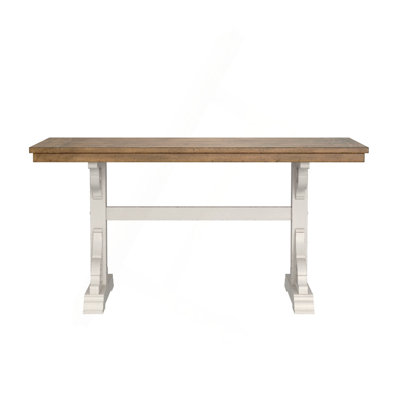 Brown And White Trestle Gathering Table