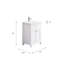 Ensemble de meuble-lavabo blanc pur 24 po avec robinet chromé moderne Gaget-1113332340-1113332342
