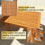 Canapé d'extérieur en bois 90,6 po avec table de thé et repose-pieds