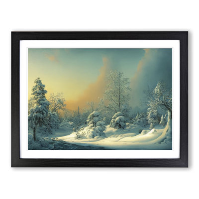 XH1022-7110X Powerful Winter Forest - Single Picture Frame Print