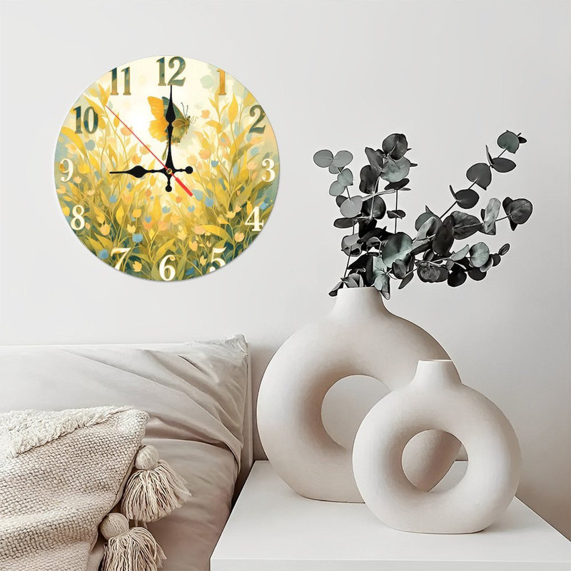 Horloge murale décorative papillon