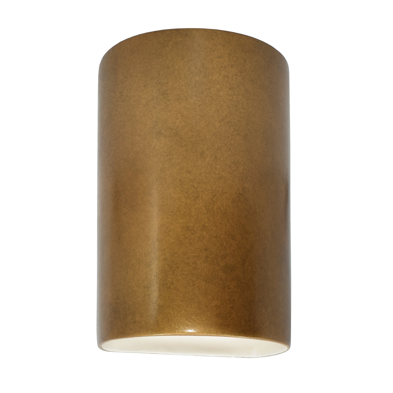 Pacursa Ceramic Dimmable Flush Mounted Sconce, 9.5" H x 5.75" W x 4.5" D, Incandescent (Not included), Antique Gold