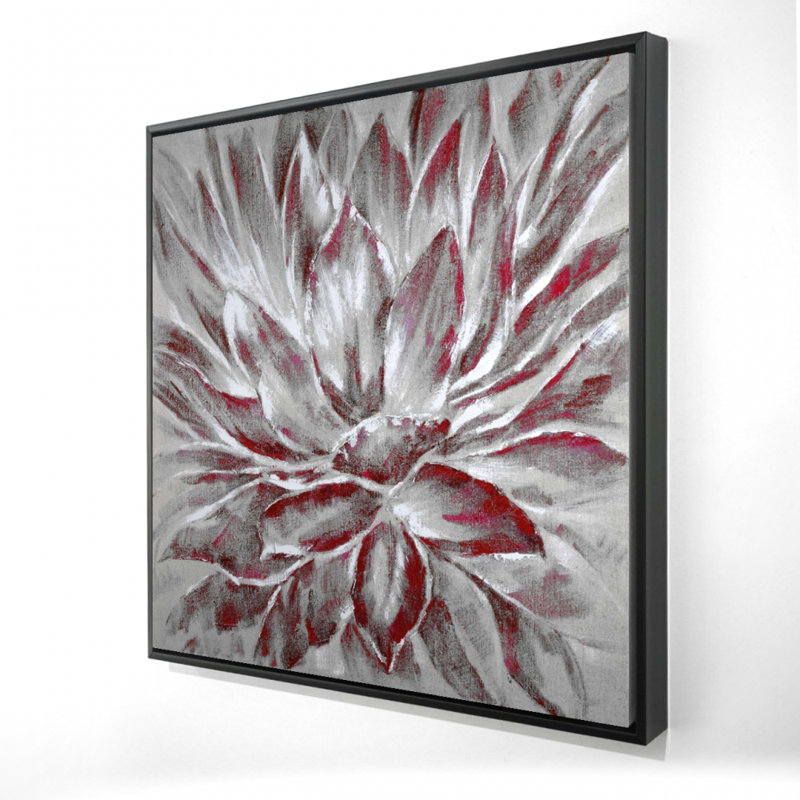 "Fleur rouge et grise"