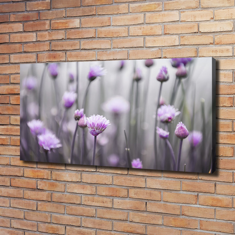 Flowers of Chives 1 Piece Wrapped Canvas Wall Art