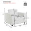 Fauteuil d'appoint surdimensionné avec accoudoirs larges-1043233095