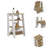 Nashua 4-Shelf Linen Cabinet Light Oak And White