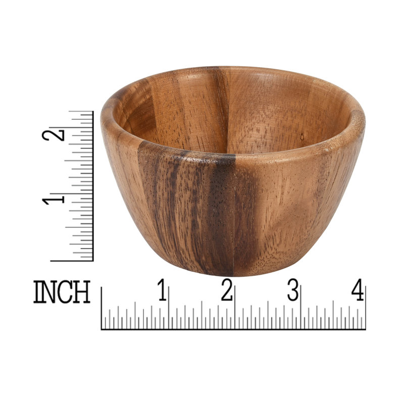 Ensemble de deux mini-bols en bois sculptés à la main écologiques 4 pouces