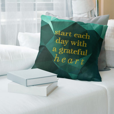 Cotton Blend Reversible Throw Pillow