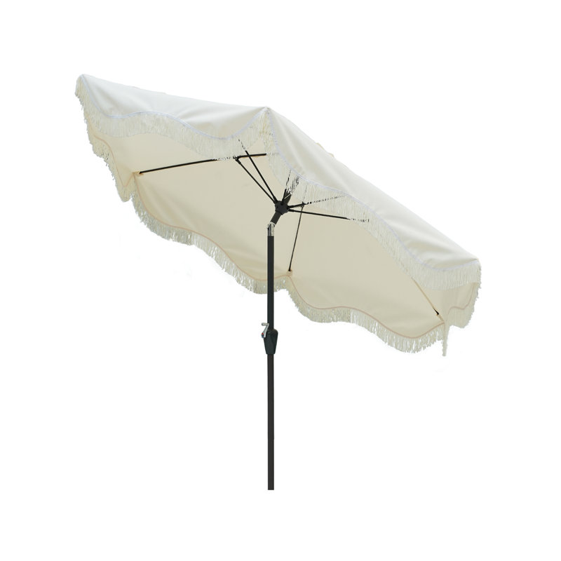 Parasol de marché inclinable 101,97 po Hasaam, Blanc