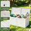 Coffre de terrasse verrouillable en résine 31 gallons Edrosie Inc, blanc-129105491