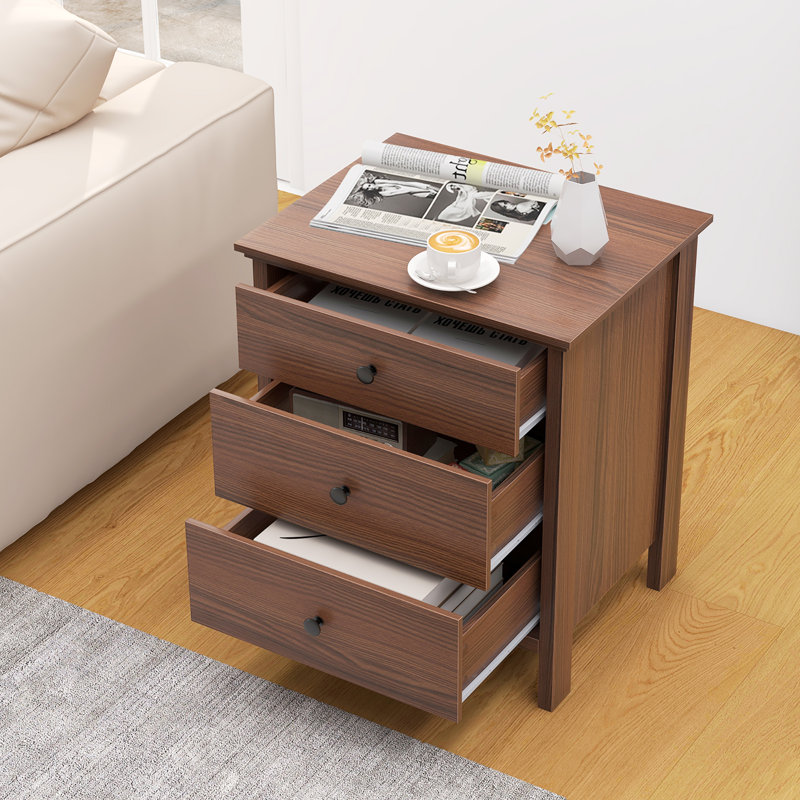 Table de chevet 3 tiroirs Alixx
