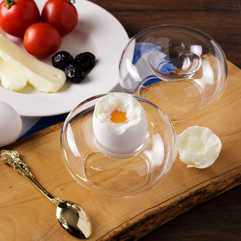 Porte-œufs en verre Crystalia, ensemble de 2 pièces