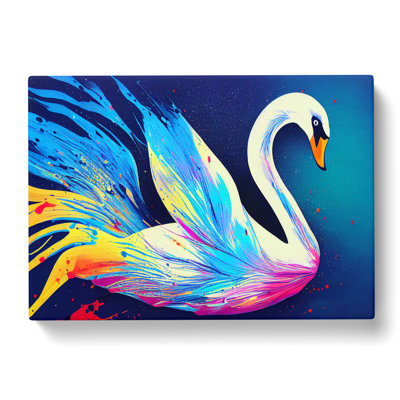 Swan Splash Vol.6 Abstract - Wrapped Canvas