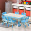 Ensemble de table et de chaises pour enfants, bureau à hauteur réglable avec 6 sièges, table d'artisanat, pieds antidérapants, capacité maximale de 300 lb-763906997