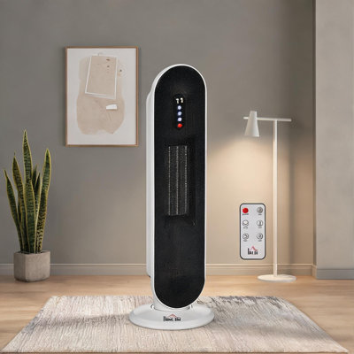 Foyers et accessoires 1500 W / 1000 W, combinant 25 pouces, noir de jais et détails en céramique