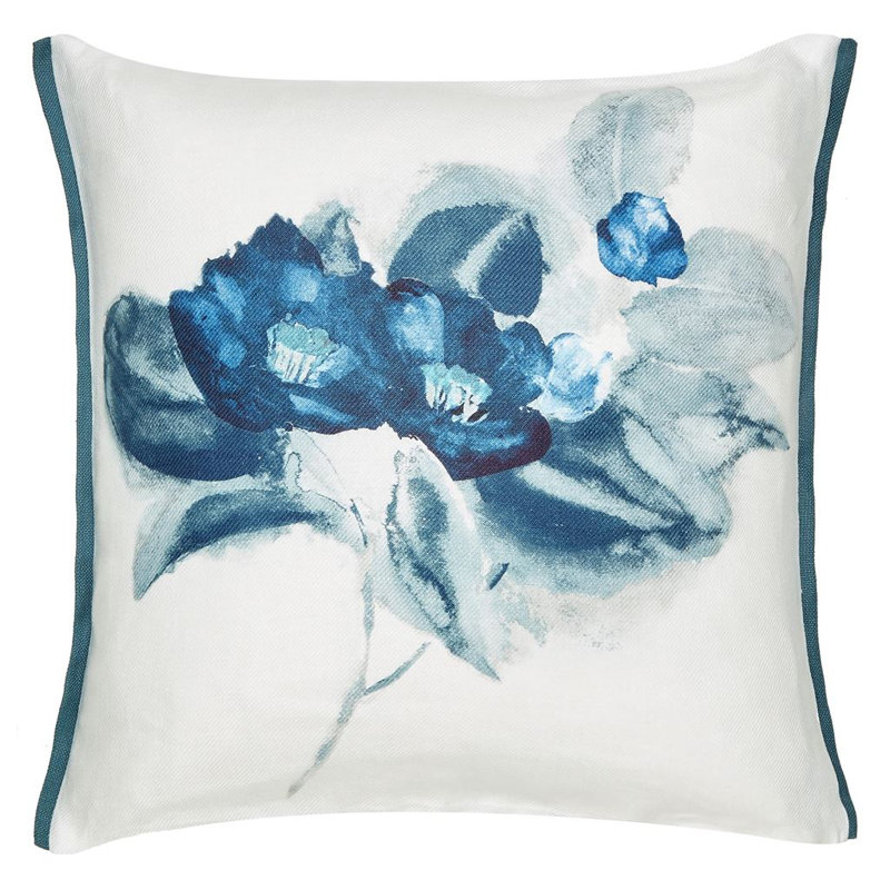 Camellia Indigo Decorative Pillow