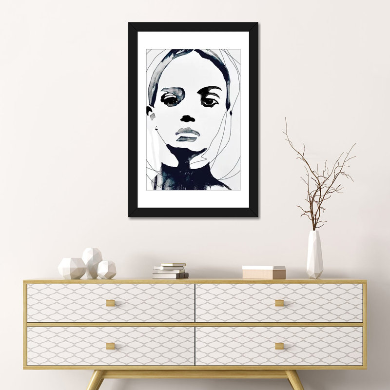 «Vanquish», impression sur toile, Papier d'art encadré noir, Blanc, H 24 po x l 16 po x P 1 po