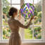 Art mural sur toile bleu et mauve-1132813484