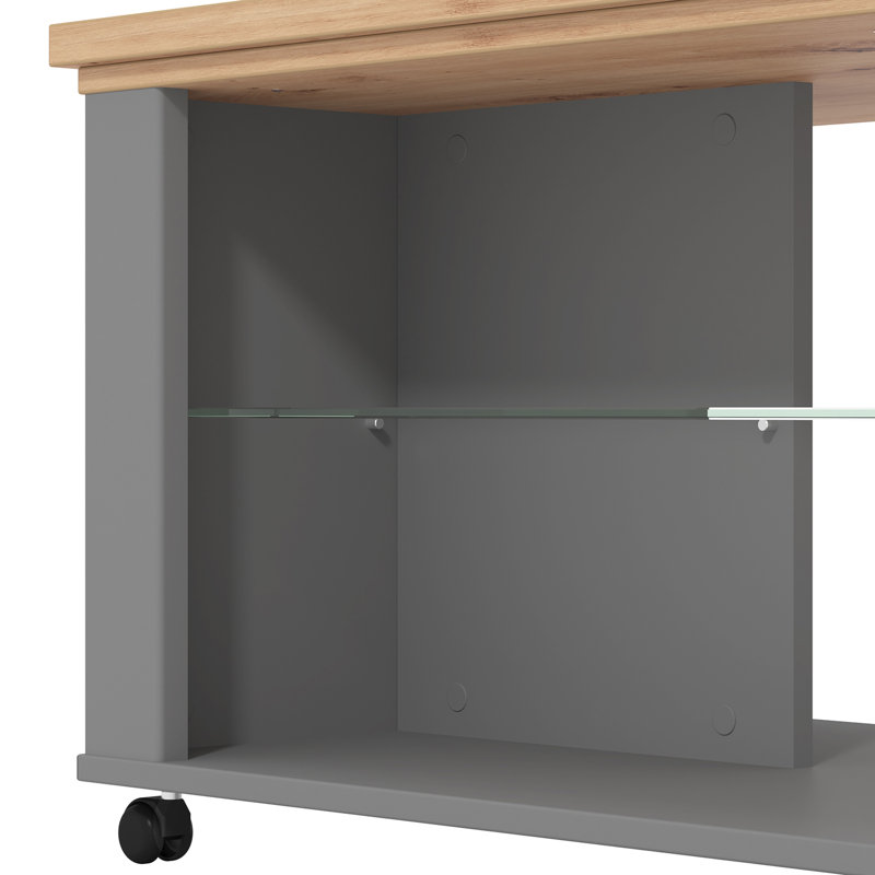 Jhaniah Floor Shelf Coffee Table with Storage