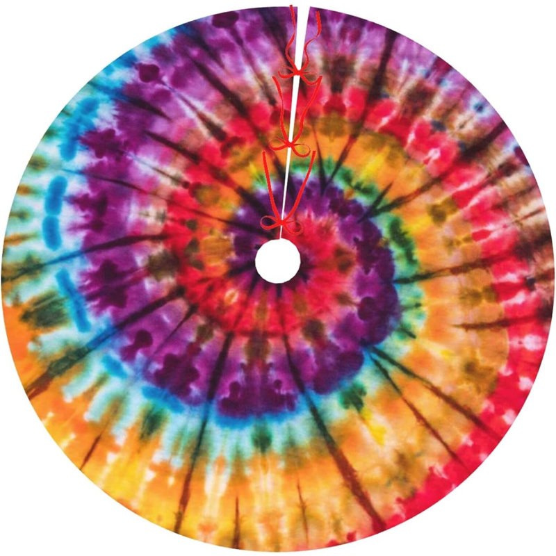 Abstract Polyester Blend Tree Skirt