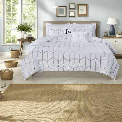 Ensembles de literie simple en microfibre douce, style métallique moderne pour la maison