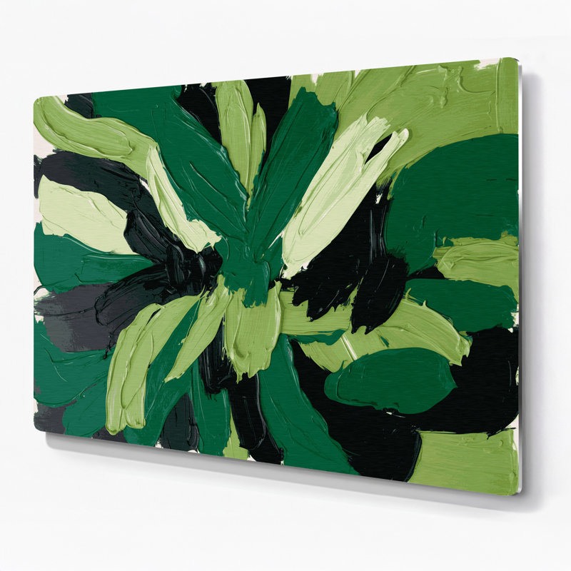 «Neo Expressionism 23 Green», art mural en métal, H 11 po x l 14 po
