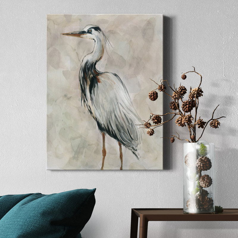Crane at Dusk II - Impression sur toile tendue, H 36 po x l 24 po x P 1 po