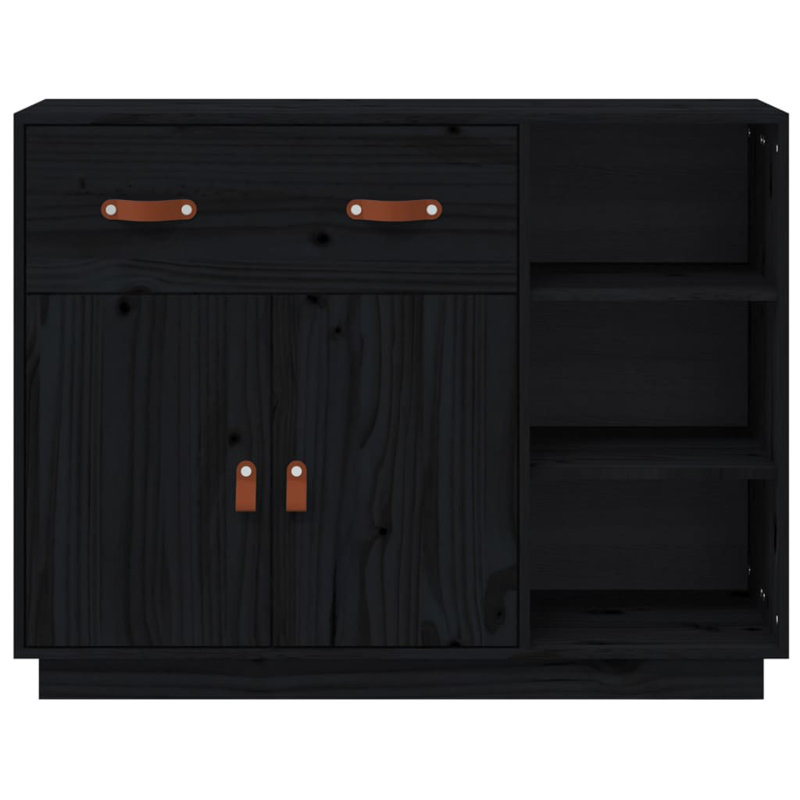 Toth 98.5cm Solid Wood Sideboard, Black