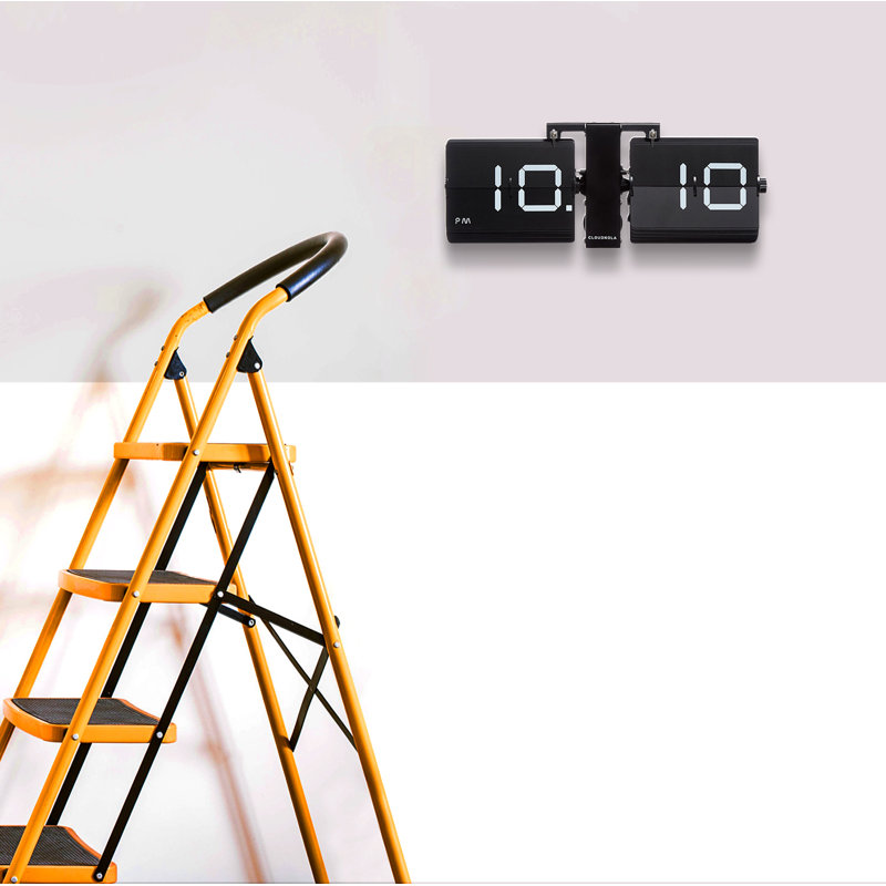 Digital Wall Clock, Black