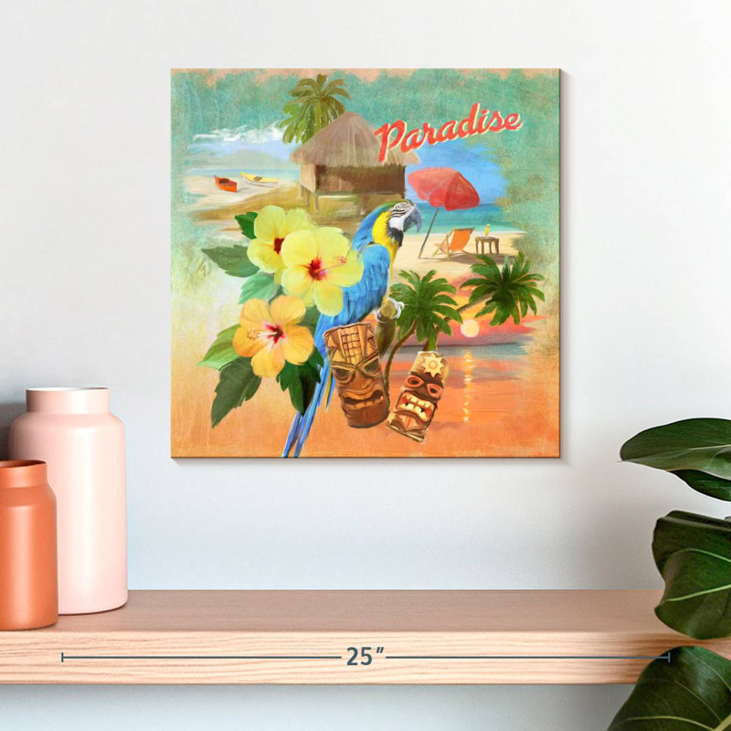 Motif de cabane Gillaw Macaw, H 16 po x l 16 po