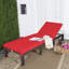 Chaise longue inclinable avec coussin en rotin-52954548